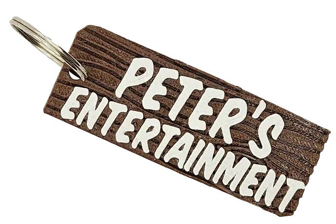 Sleutelhanger Peter's Entertainment - custom sleutelhanger gemaakt door Cool Color