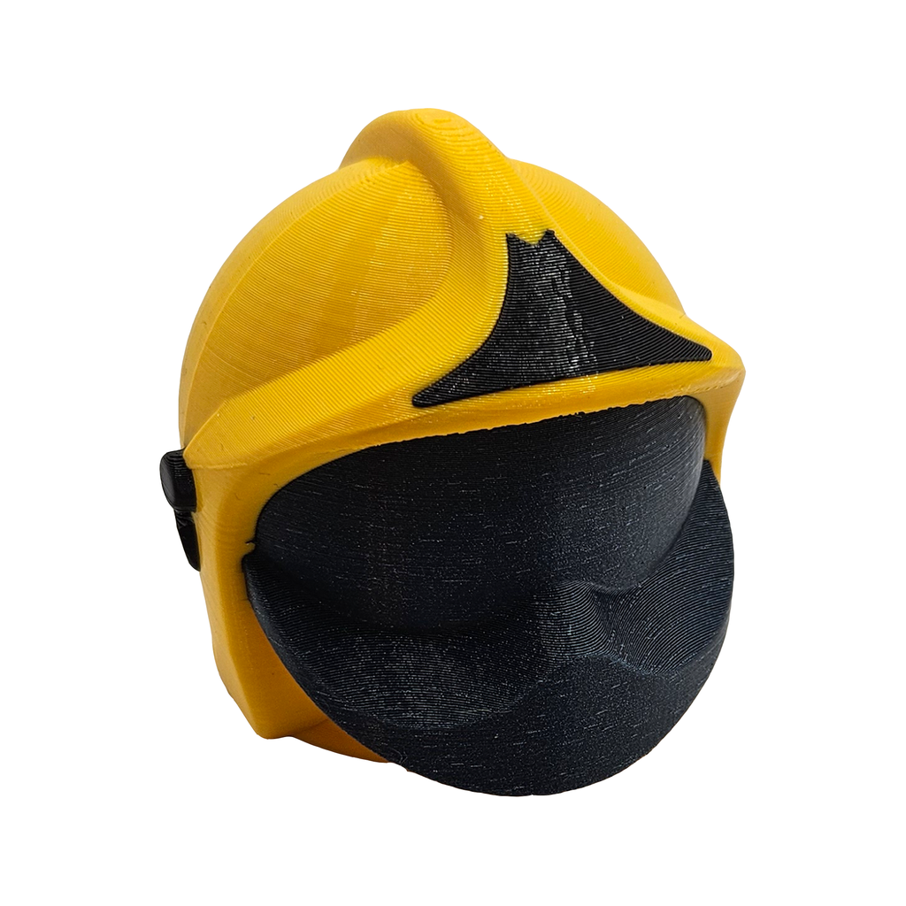 Brandweerhelm - Geel met Licht Staal Vizier Trekhaakdop