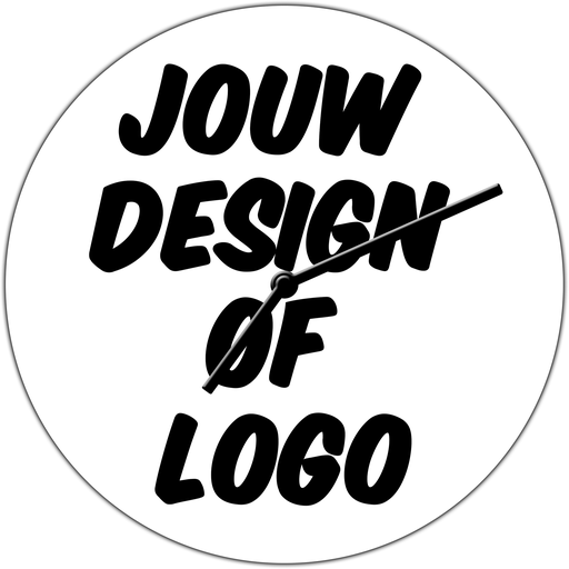 Jouw design of logo op de klok